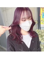 ガルボ ヘアー(garbo hair) ハイトーンカシスカラー高知美容院10代20代