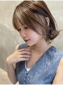 外ハネボブ/フェイスフレーミングカラー/似合わせボブ