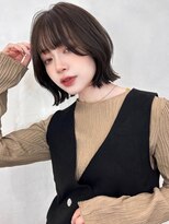 ユーフォリア 池袋東口駅前店(Euphoria) 大人美人外ハネボブショコラアッシュ前髪小顔カットモテ髪