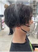 メンズパーマセンターパートマッシュツイストスパイラルパーマ