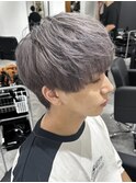 メンズマッシュパーマナチュラルパーマカラーブリーチ