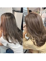 ブレンド 渋谷(BLend)&nbsp;前髪アンブレラカラーこなれミディイメチェンウェーブパーマ