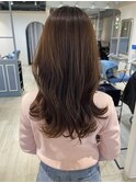 人気髪型くびれセミロング30代40代ヘアスタイル丸顔面長韓国風