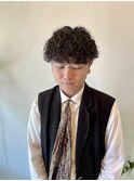 波巻きパーマ マッシュ