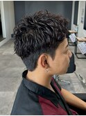 メンズカットパーマニュアンスパーマスパイキーショートカット