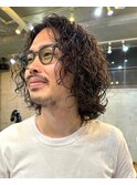 メンズボブパーマミディアムパーマウェーブパーマ
