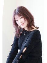ステラ ヘア デザイン サロン(STELLA hair design salon)&nbsp;大人女子顔周りレイヤー&ブリーチピンクベージュ　S
