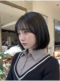 ●縮毛矯正丸みボブ/内巻きボブストレートパーマ