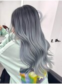 アッシュグレー/ラベンダー/ブルーアッシュ/バレイヤージュ