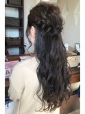 〇ロングでハーフアップ〇