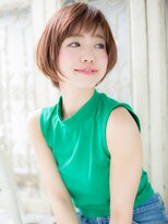 クオーレ ヘア アンジュ 水戸店(CUORE HAIR ange)&nbsp;*ange水戸*…モードなレッドカラーひし形シルエットグラボブa
