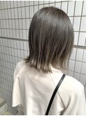 ○切りっぱなしボブ/アッシュベージュカラー/イルミナカラー
