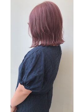 ヘアーポケット リタ(HAIR POCKET ritta) 切りっぱなしボブ×モーヴピンクベージュ