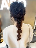 【結婚式・成人式・卒業式】もこもこ編みおろしロング