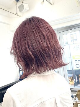 アジールヘア 東上野店(agir hair) ピンクラベンダーカラー、暖色系カラー【上野/御徒町】