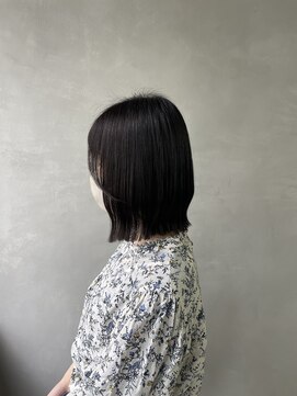 エイト プラット 渋谷2号店(EIGHT plat) 切りっぱなしボブ　透明感カラー