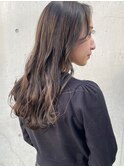 ゆるふわロング　オリーブアッシュ　草加