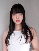 アイティーバイアルバム 八王子店(IT by ALBUM)&nbsp;ストレートヘア_斜めバンググレージュカラー_29405