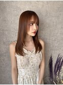 サラ髪×セミロング