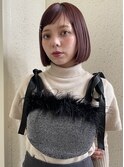 ミニボブストレートボブ顔まわりカットうぶ毛ヘアアレンジピンク