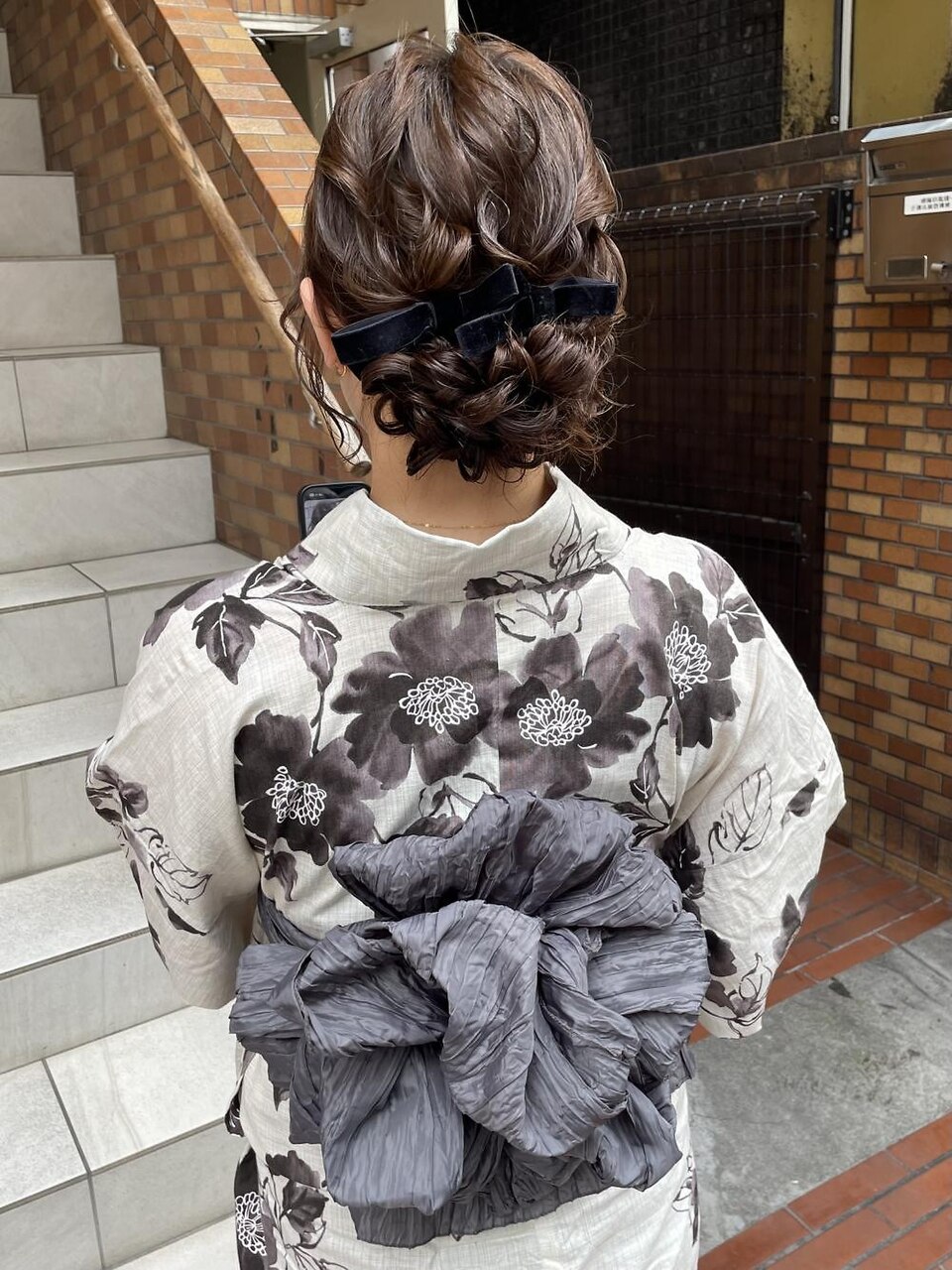 浴衣着付けヘアセット♪ゆるふわまとめ髪スタイル 着物
