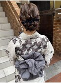 浴衣着付けヘアセット♪ゆるふわまとめ髪スタイル　着物