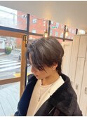 センターパートパーマ