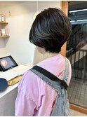 ショートボブ×グレージュ