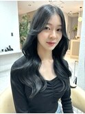 天神美容室×ブルーグレージュ×アッシュブラック