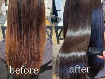 パプスドコワフュール 甲子園口店(Pap's de coiffeur)の写真/【甲子園口徒歩1分】髪質改善を手掛けるPap's de coiffeur髪本来の美しさを取り戻し、自然な仕上がりに◎