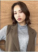 大人可愛い20代30代40代小顔ウルフレイヤーボブ丸みショートボブ