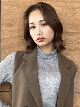 フルショウ アシヤ(FURUSHO ASHIYA) 大人可愛い20代30代40代小顔ウルフレイヤーボブ丸みショートボブ