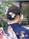 成人式ヘアセット/ シニヨンヘア