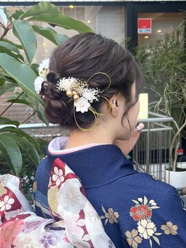 エイゾー 銀座(EIZO) 成人式ヘアセット/ シニヨンヘア