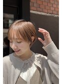 大人可愛い20代30代40代黒髪前下がりショートボブ丸みショート◎