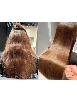 巻ける髪質改善◆縮毛矯正！ダメージを最小限に抑えた薬剤で、柔らかく自然な仕上がりに[縮毛矯正/顔周り]