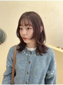 【snuw_ayano】レイヤーカット/鎖骨ミディアム/ラベンダブラウン