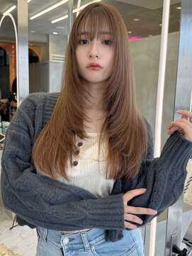 ロンド ストラーダ 心斎橋(Lond strada) エアリーロング×ピンクベージュ×美髪［髪質改善/縮毛矯正］