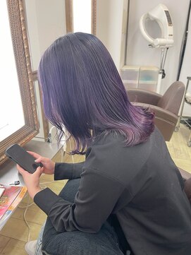 コワファースト 大分(COIFF1RST) ハイトーン！しっかり紫グレージュ