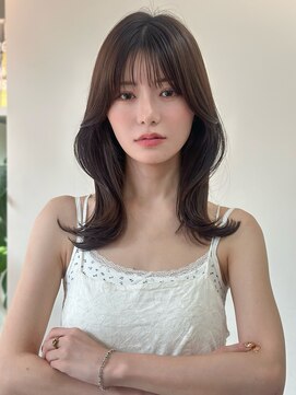 オムニス 表参道(Omnis) 美髪レイヤーカット顔まわりレイヤーくびれミディアムレイヤー