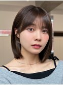 ぱつっとボブ切りっぱなしボブ内巻きボブ垢抜けボブ大人ボブ