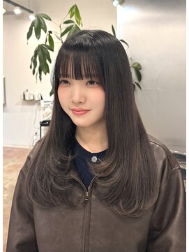 ハイフン 伊勢崎(hyphen) レイヤーカット/顔まわり/ロング/髪質改善/地毛風縮毛矯正