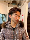 刈り上げセンターパート/波巻きツイストスパイラル/心斎橋