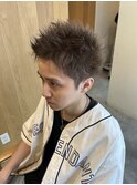 メンズスパイキーショートミルクティーグレージュ【佐藤和弥】