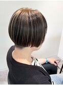 刈り上げショート/刈り上げボブ/アンブレラカラー/ハイライト