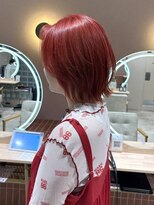 ヘアーアンドメイク ビス(HAIR&MAKE bis)&nbsp;赤髪レイヤーボブ【ココネ】
