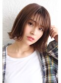 ナチュラルなシースルーボブ