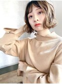 【December】大人かわいい 外ハネボブ アッシュブラウン♪