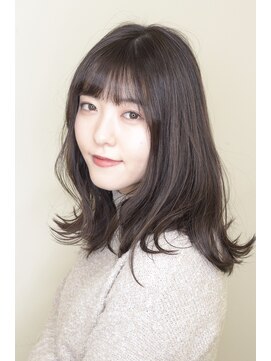 ブルネッタ(Brunetta) 乃木坂セミロング!シンプルな外ハネミディアムで大人かわいい☆