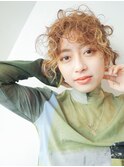 ネオアフロヘア_アースカラーくびれヘアツートンカラー_28335